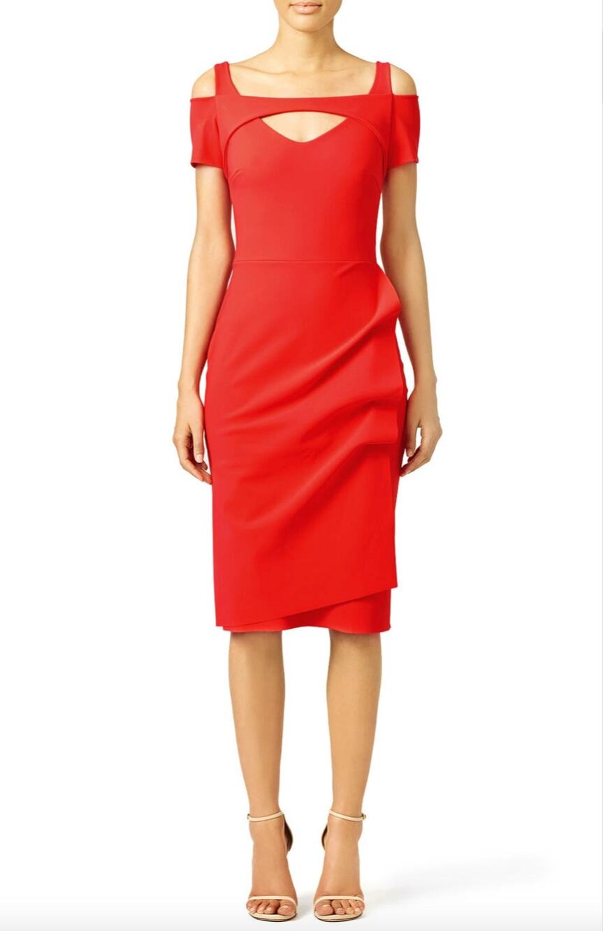 Chiara Boni La Petite Robe Midi Dress Red